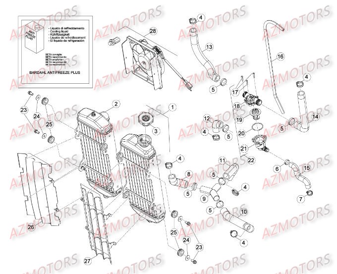 KIT ELECTRO VENTILATEUR RR 4TMY 10 BETA pour INSTALLATION DE REFROIDISSEMENT [2] de 350-RR-11